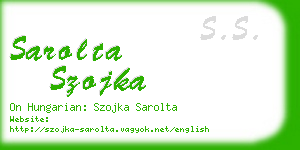 sarolta szojka business card